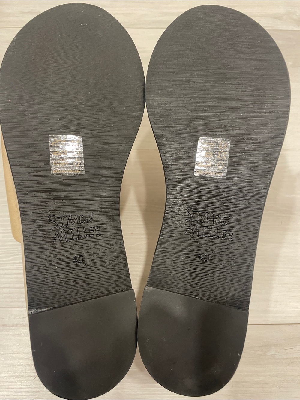 Simon Miller ‘Blackout’ Platform in Light Beige Vegan Leather Sandals Size 40 - Picture 6 of 14